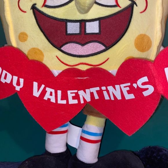 Nickelodeon SpongeBob Squarepants 18” Happy Valentines Day plush holiday door gr - Picture 4 of 7